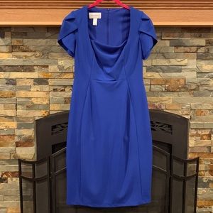 Blue cap sleeve dress